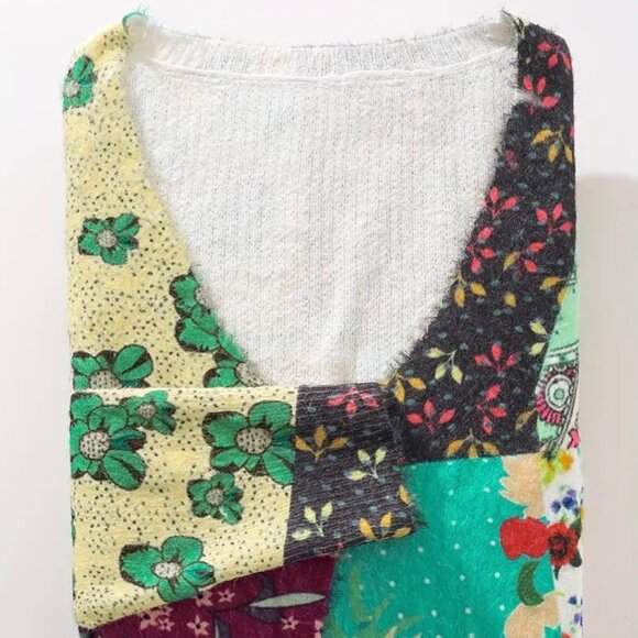 ***NEW STYLE***PATCHWORK OVERSIZED CARDIGAN SWEATER - Picture 5 of 9